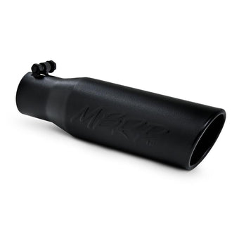 compare product MBRP Universal Tip 3in O.D. Angled Rolled End 2 inlet 12 length - Black Finish