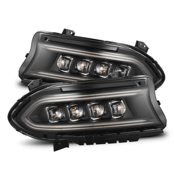 compare product AlphaRex 15-23 Dodge Charger NOVA-Series LED Proj Headlights Blk w/Activtn Light & Seq.Sig / SB DRL
