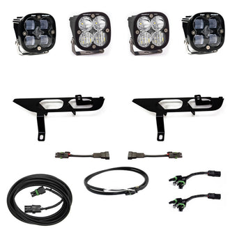 compare product Baja Designs 2021+ Ford F150 Fog Pocket Kit SAE Clear Squadron Pro DC with Upfitter