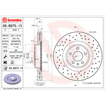 compare product Brembo OE 14-15 Audi A6/A6 Quattro/12-16 S4/12-17 S5/17-20 Porsche Macan Friction Brake Disc