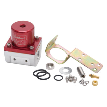 compare product Edelbrock Fuel Pressure Regulator EFI 180 GPH 35-90 PSI -6 In/Out -6 Return Red/Clear