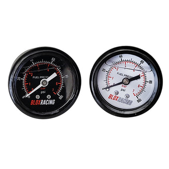compare product BLOX Racing Liquid-Filled Fuel Pressure Gauge 0-100psi (White Face)