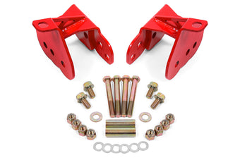compare product BMR 64-72 Chevy Chevelle Rear Control Arm Relocation Brackets - Red
