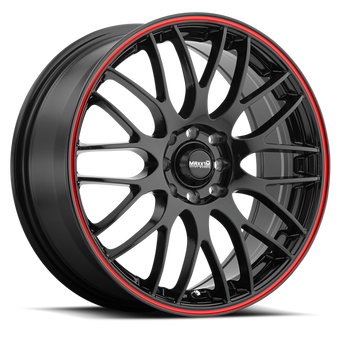 compare product Maxxim Maze 17x7 8x100/108 ET40 Black/Red Stripe