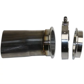 compare product Granatelli 3in Round to 3in Oval Exhaust Pipe Adapter w/V-Band Connection
