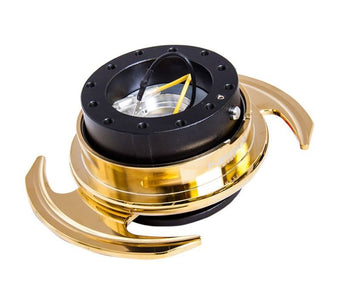 compare product NRG Quick Release Kit Gen 3.0 - Black Body / Chrome Gold Ring w/Handles