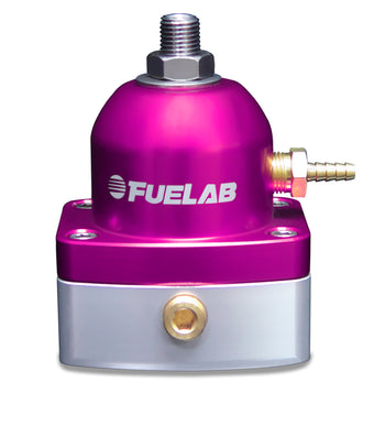 compare product Fuelab 515 EFI Adjustable FPR 25-90 PSI (2) -6AN In (1) -6AN Return - Purple