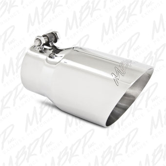 compare product MBRP Universal Tip 4in O.D. Dual Wall Angled 3in inlet 8in length T304