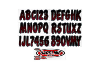 compare product Hardline Boat Lettering Registration Kit 3 in. - 200 Burgundy/Black