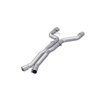 compare product MBRP 21-23 BMW M4 G82 / M3 G80 3.0L T304 Stainless Steel 3in Resonator Bypass X-Pipe