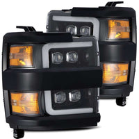 AlphaRex 15 - 18 Chevy 2500HD NOVA LED Proj Headlight Plank Style Jet Blk w/Activ Light/Seq Signal/DRL - My Store