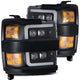 AlphaRex 15 - 18 Chevy 2500HD NOVA LED Proj Headlight Plank Style Jet Blk w/Activ Light/Seq Signal/DRL - My Store