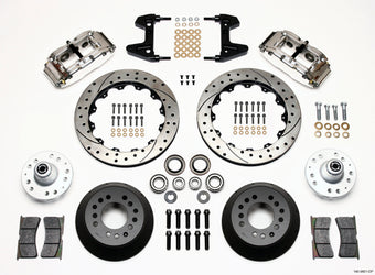 compare product Wilwood Narrow Superlite 6R Front Hub Kit 12.88in Drill Pol 74-80 Pinto/Mustang II Disc Spindle only