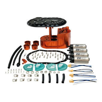 compare product DeatschWerks 2.0L Staged Fuel Cell Surge Tank (Includes 4 DW400 Fuel Pumps)