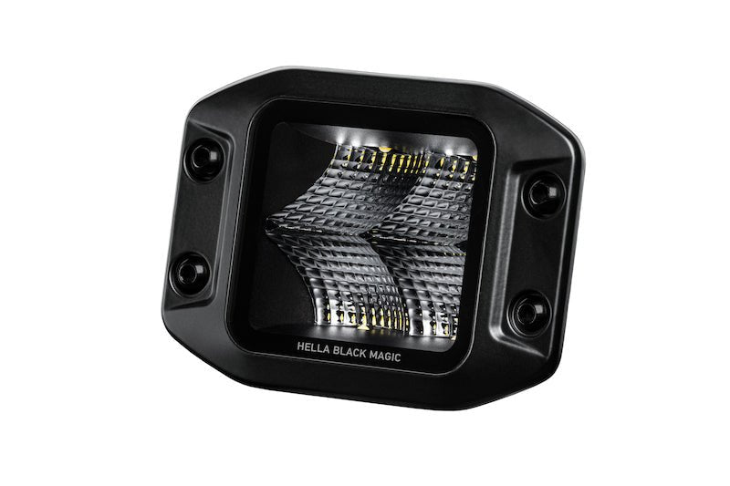 Hella Universal Black Magic 3.2in L.E.D. Cube Kit - Flood Beam (Flush Mount) - My Store