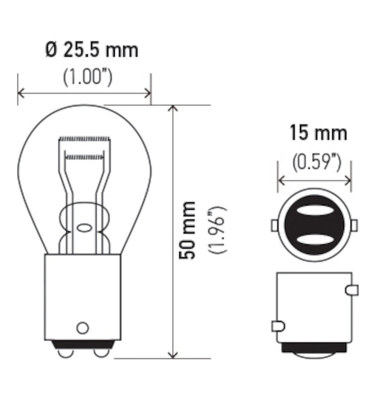 Hella Bulb 1157 12V 27/8W BAY15d S8 - My Store