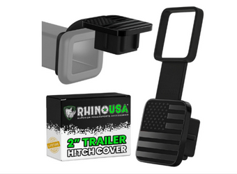 compare product Rhino USA 2In American Flag Hitch Cover - Black