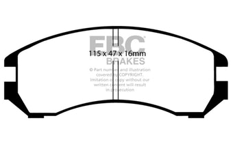 compare product EBC 86-87 Nissan Pulsar NX 1.6 SE Greenstuff Front Brake Pads