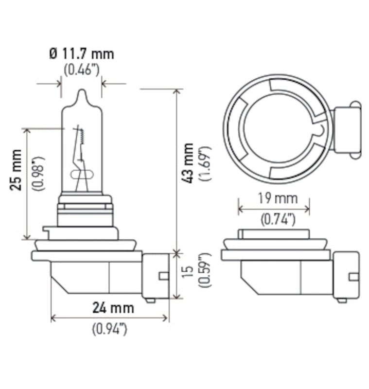 Hella Bulb H9 12V 65W PGJ19 - 5 T4 - My Store