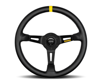 compare product Momo MOD08 Steering Wheel 350 mm -  Black Leather/Black Spokes/1 Stripe