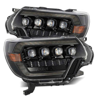 AlphaRex 12 - 15 Toyota Tacoma NOVA LED Proj Headlights Plank Alpha Blk w/Activ Light/Seq Signal/DRL - My Store