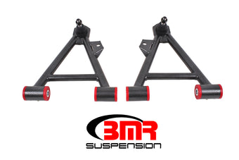 compare product BMR 94-04 Mustang Lower Non-Adj. A-Arms (Coilover Only) w/ STD. Ball Joint (Poly) - Black Hammertone