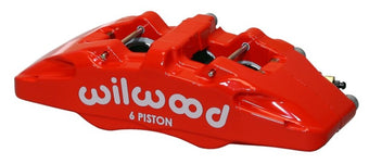 compare product Wilwood Caliper-Forged Dynapro 6 5.25in Mount-Red-R/H 1.38/1.00/1.00in Pistons .81in Disc