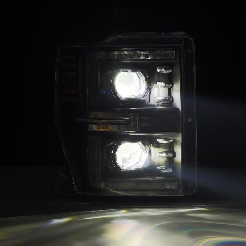 AlphaRex 08 - 10 Ford F250 - 550 LUXX - Series LED Projector Headlights Black w/Activ Light/Seq Signal - My Store