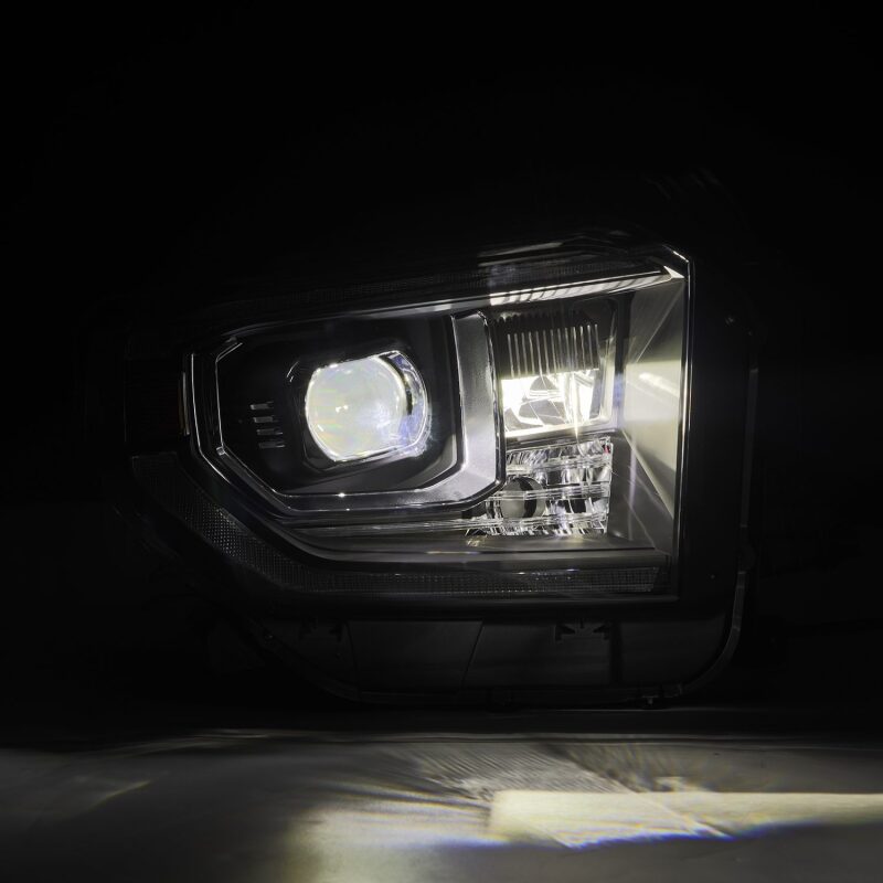 AlphaRex 14 - 21 Toyota Tundra LUXX - Series LED Proj Headlights Blk w/Actv Light & Seq. Sig + DRL - My Store