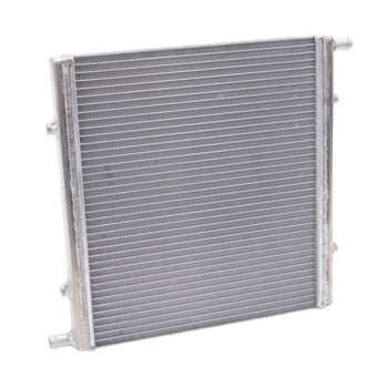compare product Edelbrock Heat Exchanger Single Pass Single Row 22 000 Btu/Hr 16In W X 16In H X 1 5In D Silver
