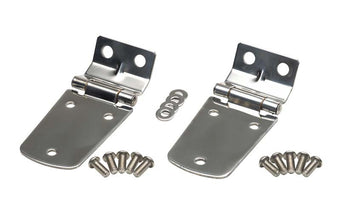 compare product Kentrol 97-06 Jeep Wrangler TJ Hood Hinge Pair - Polished Silver