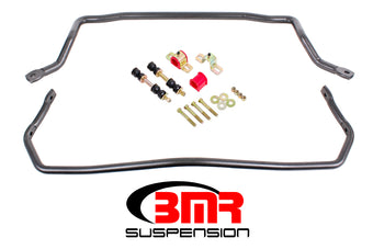compare product BMR 78-87 G-Body Front & Rear Sway Bar Kit w/ Bushings - Black Hammertone