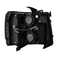 AlphaRex 07 - 13 Chevy 1500 LUXX LED Proj Headlights Plank Style Jet Blk w/ Activ Light/Seq Signal/DRL - My Store