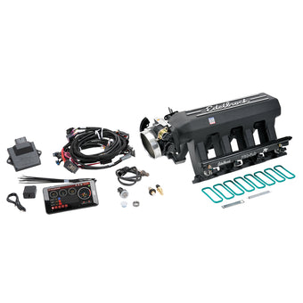 compare product Edelbrock Pro Flo 4 XT EFI System Seq Port LS Gen III/IV Cathedral Port 550 HP Max 35lb/hr Black
