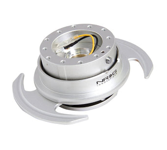 compare product NRG Quick Release Kit Gen 3.0 - Silver Body / Silver Ring w/Handles