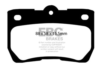 compare product EBC 06-07 Lexus GS300 3.0 Yellowstuff Rear Brake Pads