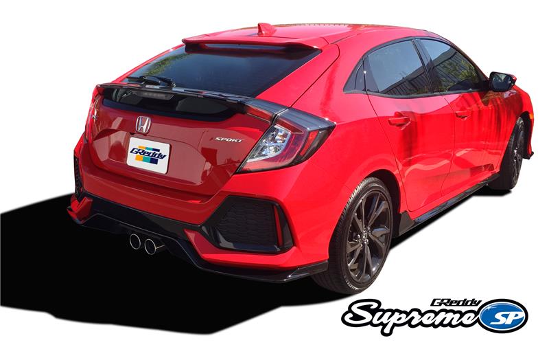 GReddy 2017+ Honda Civic Sport Hatchback 76mm Supreme SP Cat - Back Exhaust - My Store