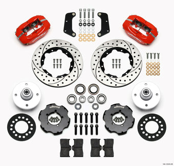compare product Wilwood Forged Dynalite Front Kit 10.75in Drilled Red 64-65 Mustang 6 Cylinder 4-lug