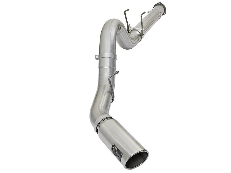 aFe ATLAS 5in DPF - Back Alum Steel Exhaust System w/Polished Tip 2017 Ford Diesel Trucks V8 - 6.7L (td) - My Store