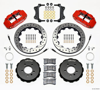 compare product Wilwood Narrow Superlite 6R Front Hat Kit 12.88in Drill Red 06-12 Volkswagen GTI w/ Lines