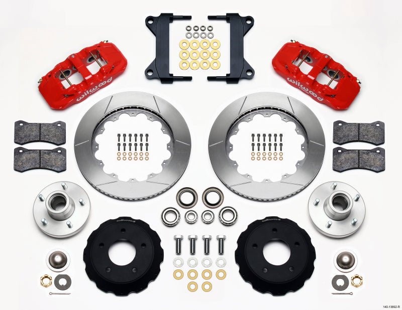 Wilwood AERO6 Front Hub Kit 14.00 - Red Chevy C - 10 60 - 87 CPP Drop Spindle - My Store