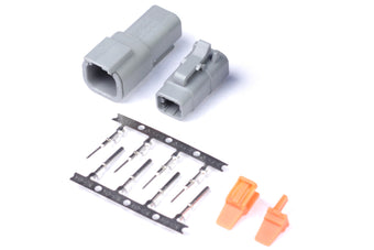 compare product Haltech Matching Set of Deutsch DTM-4 Connectors 7.5 Amp Plug & Pins
