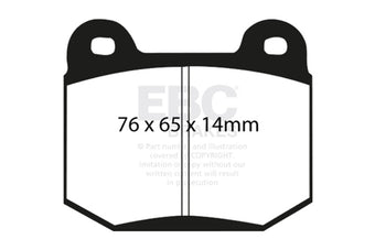 compare product EBC 99-03 Mitsubishi Lancer Evolution 2.0 Turbo Yellowstuff Rear Brake Pads
