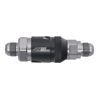compare product DeatschWerks 10AN Male Flare Quick Disconnect Dry Break Fitting - 2 Pieces Anodized Matte Black