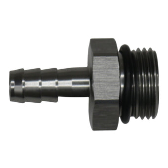 compare product DeatschWerks 10AN ORB Male to 3/8in Male Triple Barb Fitting (Incl O-Ring) - Anodized DW Titanium