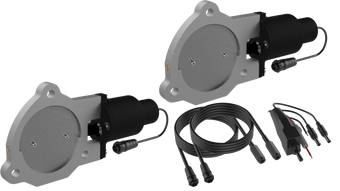 compare product QTP 3.5in Bolt-On QTEC Dual Electric Cutout Valves - Pair