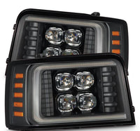 AlphaRex 92 - 96 Ford F - Series/Bronco NOVA - Series LED Proj Headlight Bk w/Actv Light SeqSig & SBDRL - My Store