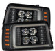 AlphaRex 92 - 96 Ford F - Series/Bronco NOVA - Series LED Proj Headlight Bk w/Actv Light SeqSig & SBDRL - My Store