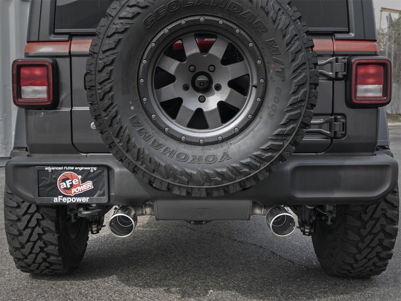 aFe Rebel Series 2.5in 304 SS Cat - Back Exhaust w/ Polished Tips 2018+ Jeep Wrangler (JL) V6 3.6L - My Store