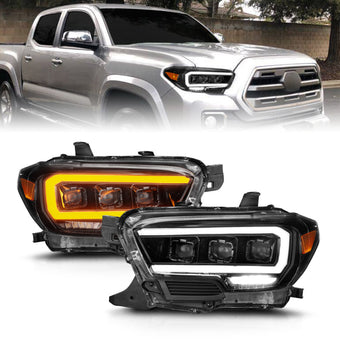 compare product ANZO 16-22 Toyota Tacoma SR/SR5 ONLY Full LED Proj Headlights w/Light Bar Seq. Blk w/Initiation Lgt